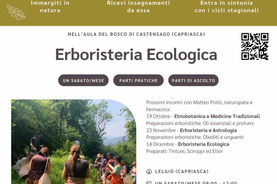 19 ottobre – corso : etnobotanica e medicine tradizionali