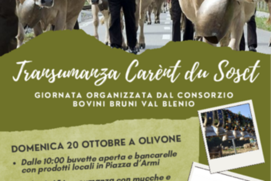 20 ottobre – transumanza ad Olivone