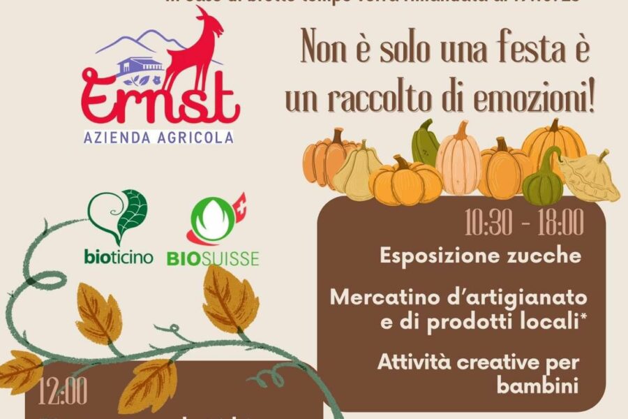 12.10 – festa d’autunno presso l’azienda agricola Ernst a Broglio