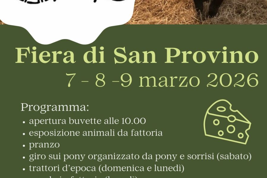 7- 9 marzo – Fiera S. Provino ad Agno